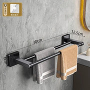 Towel rack modern space aluminum non-perforated