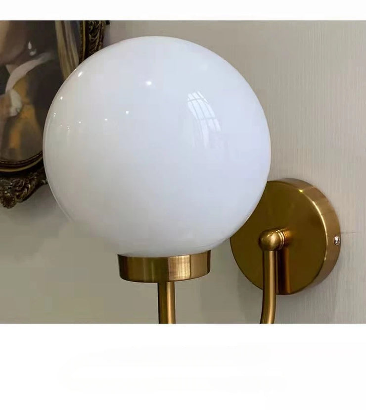 Bedside Lamp Modern Nordic Spherical Glass Wall Lamp