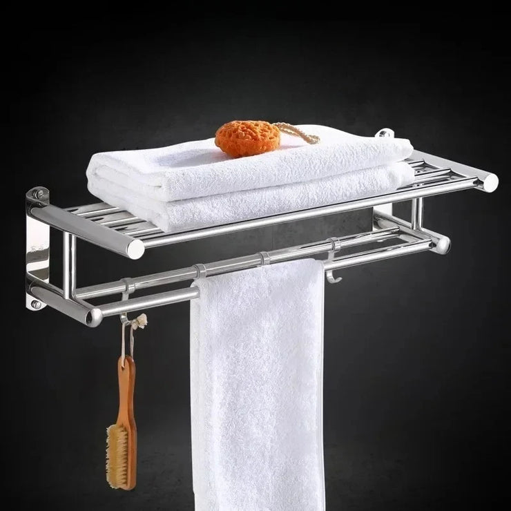 40/50/60cm Towel Rack with  Movable Hooks