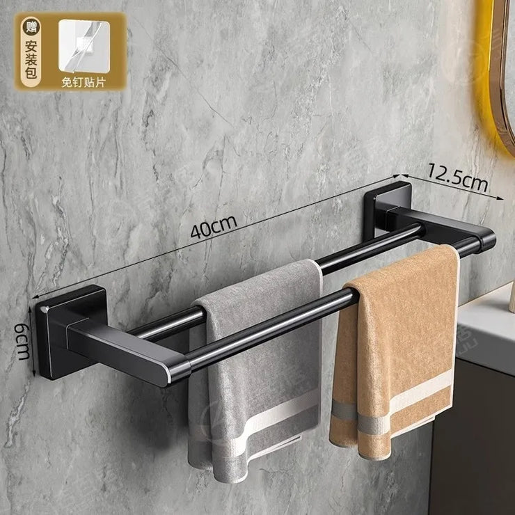 Towel rack modern space aluminum non-perforated