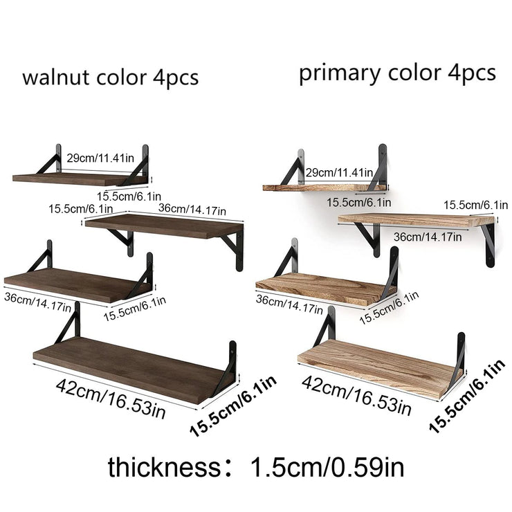 Floating Shelves for Wall,Bookshelves，Wall Mounted Wood Shelf for Living Room