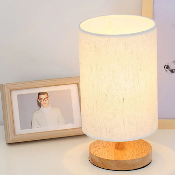 USB Bedside Lamp Night Lights Table Lamp For Bedroom Wooden Desk