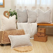 1pc Throw Pillow Covers - Comfortable Striped Throw Pillowcase  For Home Bedroom