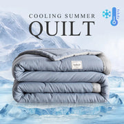 2025 New Japanese Polyester Cotton Quilted Summer Quilt Skin-Friendly Washable Light Luxury Style Solid Color Lightweight