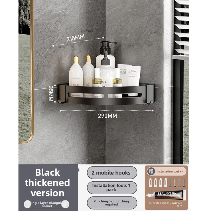 Wall-Mounted Bathroom Corner Shelf - No Drilling Required | Sammy&Ronnie