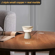 Marble Table Lamp with Plug for Bedroom Living Room Modern Desk Lighting Italian Designer Bedside Nightstand Lamp