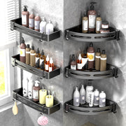 Wall-Mounted Bathroom Corner Shelf - No Drilling Required | Sammy&Ronnie