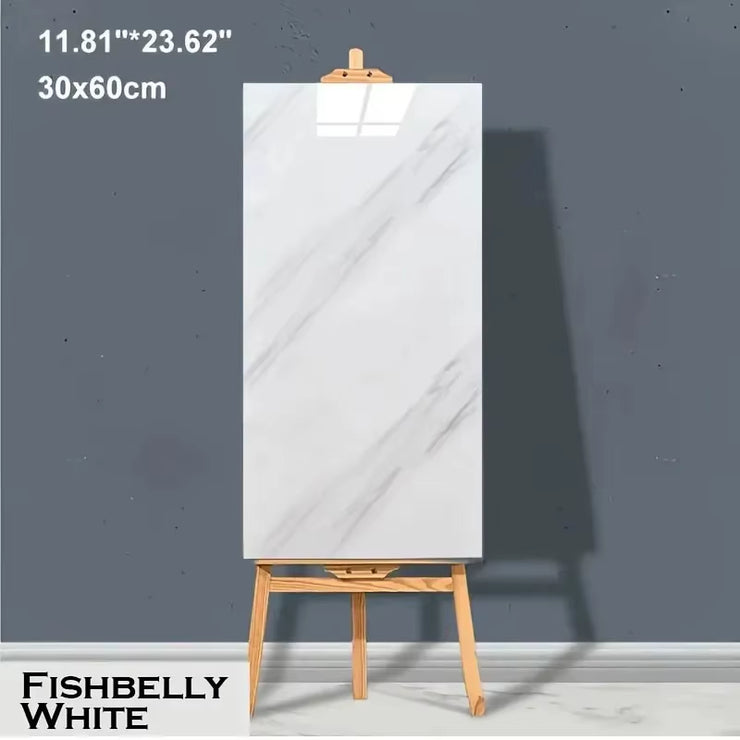10-20Pcs 30X60Cm Self-Adhesive Marble PVC Floor Tiles Waterproof Peel Stick Wall Sticker Kitchen Bathroom Removable Home Decor ﻿