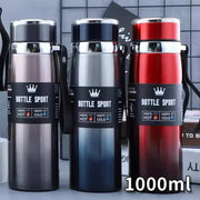 1L Thermal Water Bottle - Stainless Steel Vacuum Flask for Hot & Cold