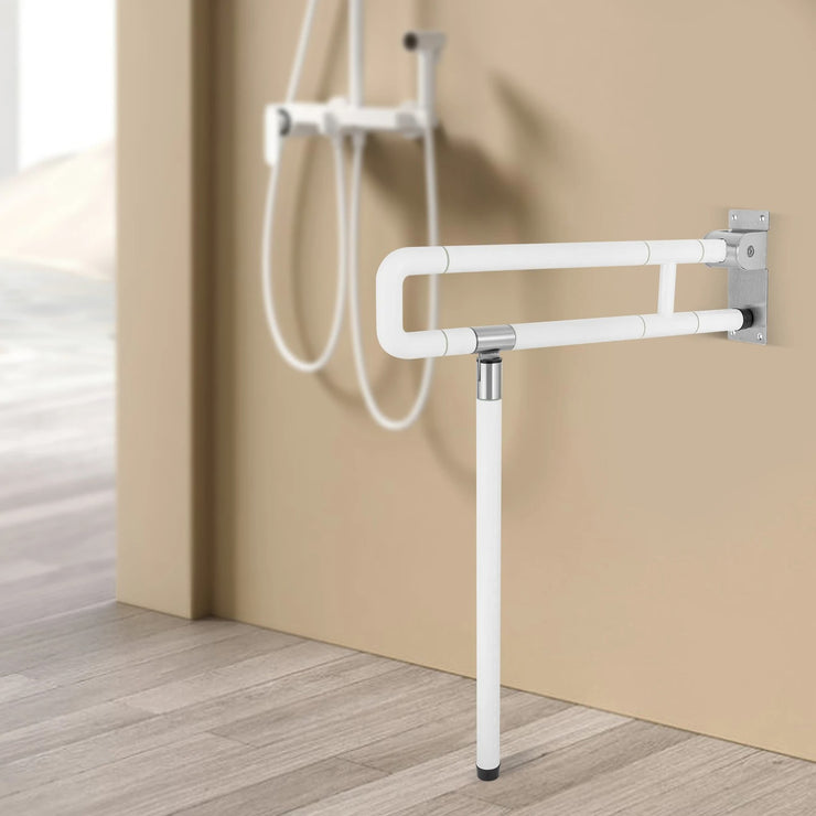 Foldable Toilet Grab Bar - Wall Mounted Safety Handle for Disabled & Elderly