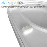 D-Shaped Toilet Seat - Slow Close Quiet Lid with Thickened Design