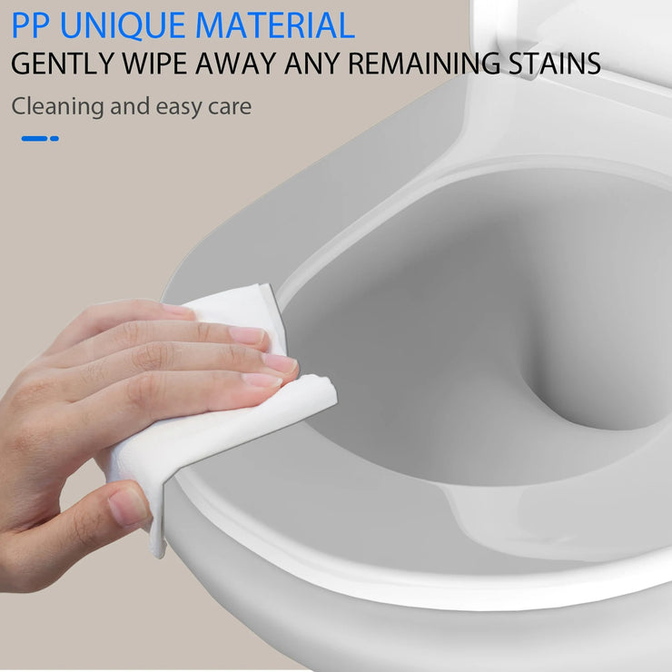 D-Shaped Toilet Seat - Slow Close Quiet Lid with Thickened Design