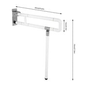 Foldable Toilet Grab Bar - Wall Mounted Safety Handle for Disabled & Elderly