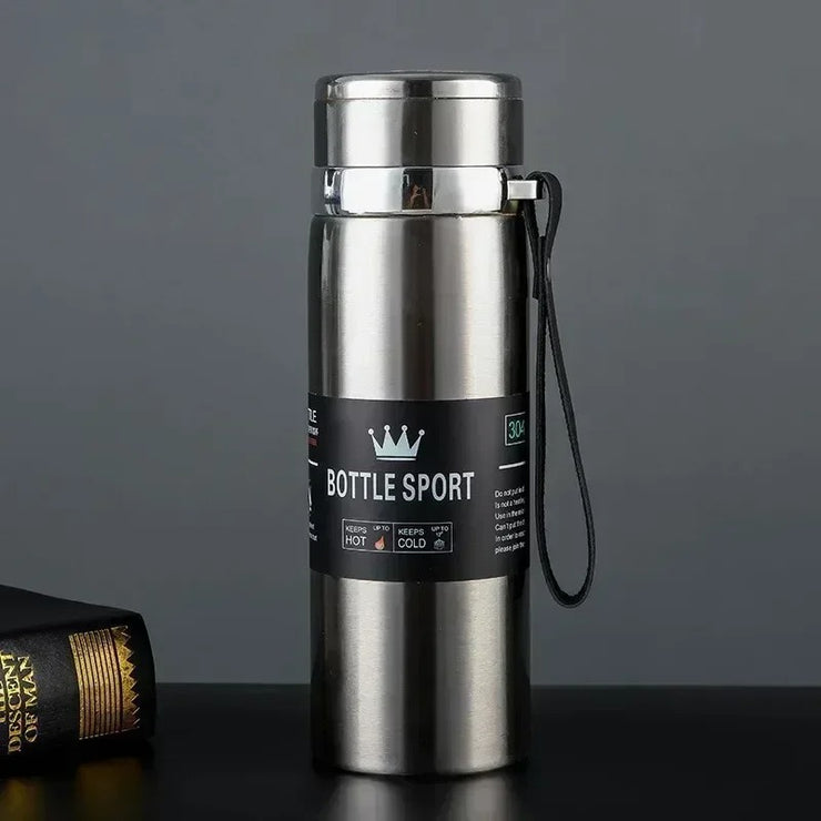1L Thermal Water Bottle - Stainless Steel Vacuum Flask for Hot & Cold